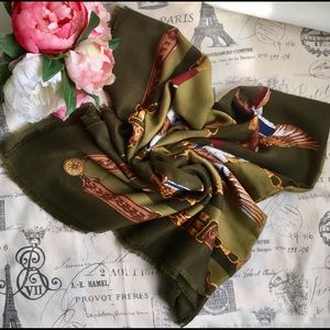 Art of the Scarf Tie Rack Duck Print Wrap/Scarf